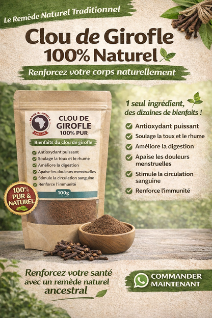 Clou de Girofle Naturel 100% Pur – Santé & Bien-être (100g)